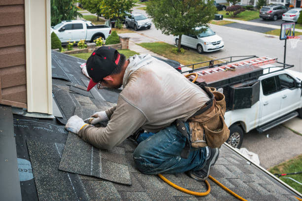 Professional Emergency Roof Repair technician working in Thomasville, PA